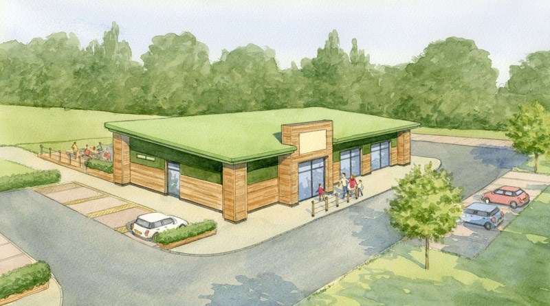 Artist impression of soft play building